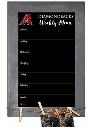 Arizona Diamondbacks Weekly Chalkboard with frame & clothespins 11x19 Sign