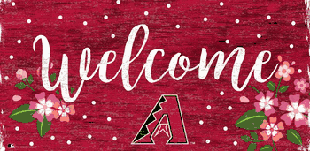 Arizona Diamondbacks Welcome Floral 6x12 Sign