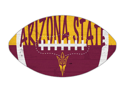 Arizona State Sun Devils 12" Football Cutout Sign with City Name
