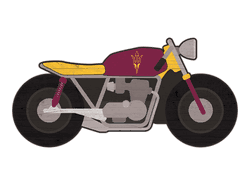 Arizona State Sun Devils 12" Motorcycle Cutout Wood Sign