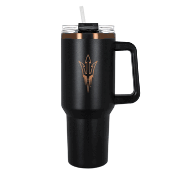 Arizona State Sun Devils 40oz Black and Copper Colossus Travel Mug with Straw