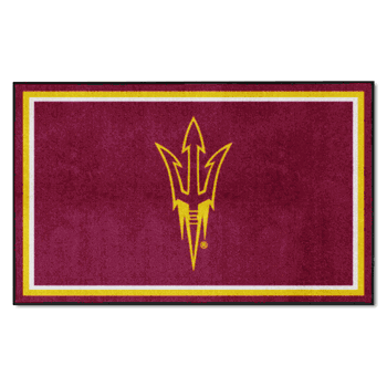Arizona State Sun Devils 4ft. x 6ft. Plush Area Rug, Pitchfork Logo