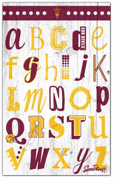 Arizona State Sun Devils Alphabet 11x19 Sign