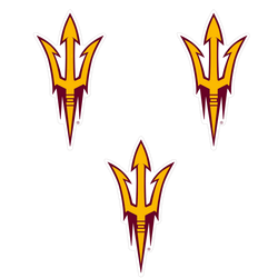 Arizona State Sun Devils Auto Decal 3 Pack
