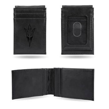 Arizona State Sun Devils Black Laser Engraved Front Pocket Wallet