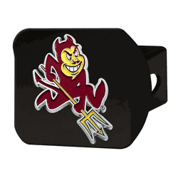 Arizona State Sun Devils Black Metal Hitch Cover - 3D Color Emblem