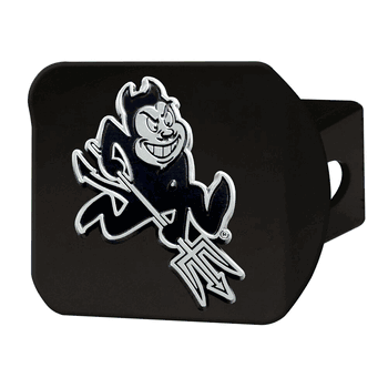 Arizona State Sun Devils Black Metal Hitch Cover with Metal Chrome 3D Emblem