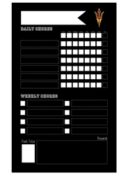 Arizona State Sun Devils Chore Chalk Board 11x19 Sign