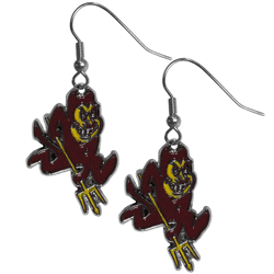Arizona State Sun Devils Chrome Dangle Earrings