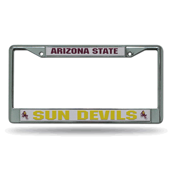 Arizona State Sun Devils Standard Chrome Frame with Plastic Inserts 12