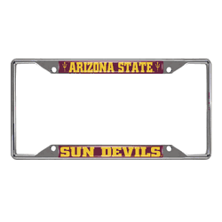 Arizona State Sun Devils Chrome Metal License Plate Frame, 6.25in x 12.25in