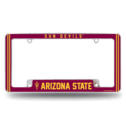 Arizona State Sun Devils Classic 12" x 6" Chrome All Over Automotive License Plate Frame