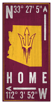 Arizona State Sun Devils Coordinate 6x12 Sign