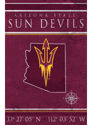 Arizona State Sun Devils Coordinates 17x26