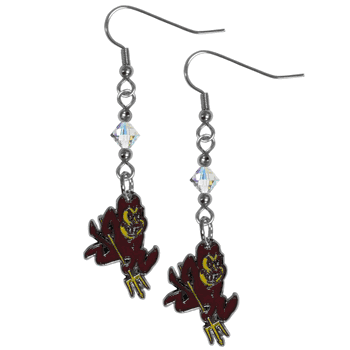 Arizona State Sun Devils Crystal Dangle Earrings