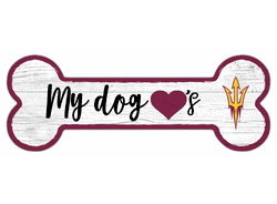 Arizona State Sun Devils Dog Bone 6x12 Sign
