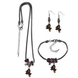 Arizona State Sun Devils Euro Bead Jewelry 3 piece Set