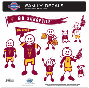 Arizona State Sun Devils Family Decal Set Large