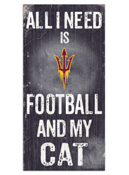 Arizona State Sun Devils Football and My Cat 6x12 Sign