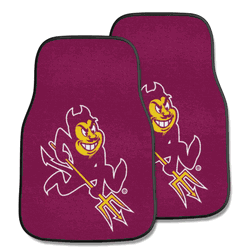 Arizona State Sun Devils Front Carpet Car Mat Set - 2 Pieces, Sparky Logo