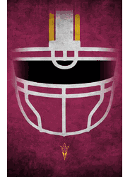 Arizona State Sun Devils Ghost Helmet 17x26