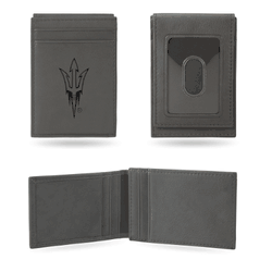 Arizona State Sun Devils Gray Laser Engraved Front Pocket Wallet