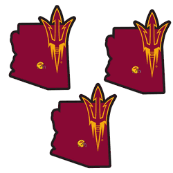Arizona State Sun Devils Home State Decal, 3pk