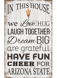 Arizona State Sun Devils In This House 11x19 Sign
