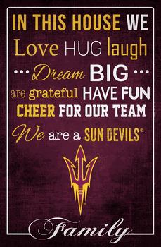 Arizona State Sun Devils In This House 17x26