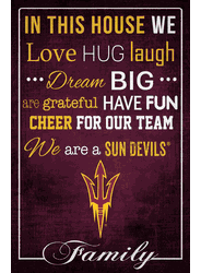 Arizona State Sun Devils In This House 17x26