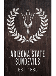 Arizona State Sun Devils Laurel Wreath 11x19 Sign
