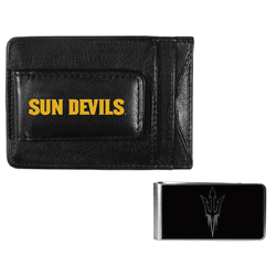 Arizona State Sun Devils Leather Cash & Cardholder & Black Money Clip