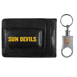 Arizona State Sun Devils Leather Cash & Cardholder & Valet Key Chain