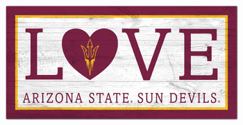 Arizona State Sun Devils Love 6x12 Sign