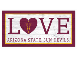Arizona State Sun Devils Love 6x12 Sign