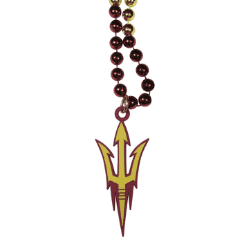 Arizona State Sun Devils Mardi Gras Necklace
