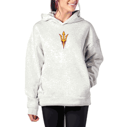 Arizona State Sun Devils NCAA Kadi Hoodie with Zipper Pockets Heather Grey Medium