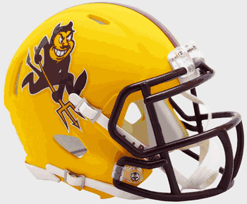 Arizona State Sun Devils NCAA Mini Speed Football Helmet Flat Yellow Sparky