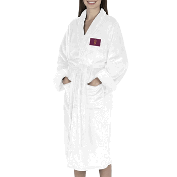 Arizona State Sun Devils NCAA White Out Silk Touch Robe Small/Medium
