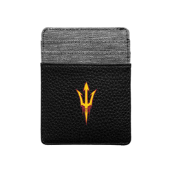 Arizona State Sun Devils Pebble Front Pocket Wallet Black