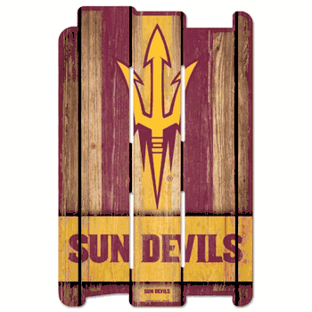 Arizona State Sun Devils Sign 11x17 Wood Fence Style