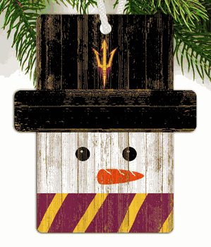 Arizona State Sun Devils Snowman Ornament