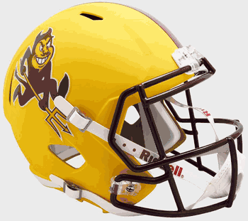 Arizona State Sun Devils Speed Replica Full Size Football Helmet Satin Yellow Sparky