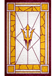 Arizona State Sun Devils Stained Glass 11x19 Wood Sign