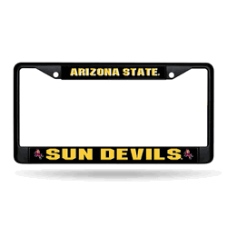 Arizona State Sun Devils Standard Black Chrome Frame with Plastic Inserts 12" x 6" Car/Truck Auto Accessory