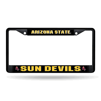 Arizona State Sun Devils Standard Black Chrome Frame with Plastic Inserts 12