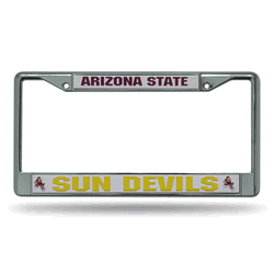 Arizona State Sun Devils Standard Chrome Frame with Plastic Inserts 12" x 6" Car/Truck Auto Accessory