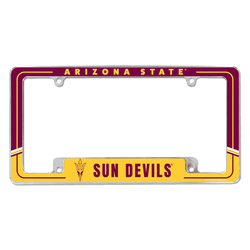 Arizona State Sun Devils Two-Tone 12" x 6" Chrome All Over Automotive License Plate Frame
