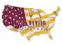 Arizona State Sun Devils USA Shape Flag Cutout