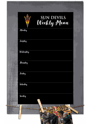 Arizona State Sun Devils Weekly Chalkboard with frame & clothespins 11x19 Sign